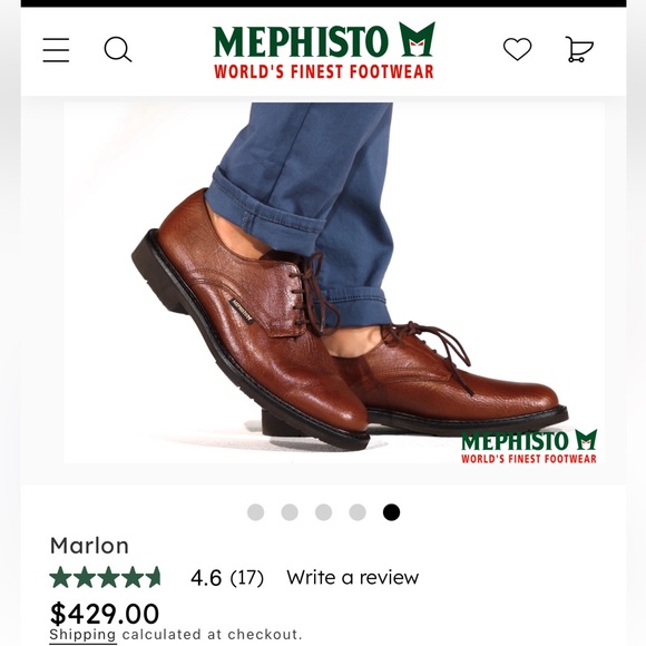 Mephisto Men's Brown Leather Shoes - Picture 10 of 10